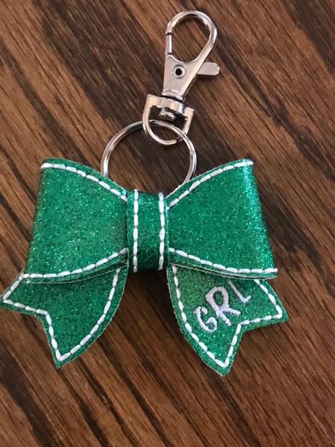 Bow- Key Chains with Monogram